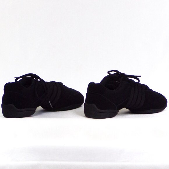 SANSHA SKAZZ 9M black split-sole ballet/exercise sneakers suede/canvas uppers - Picture 9 of 16